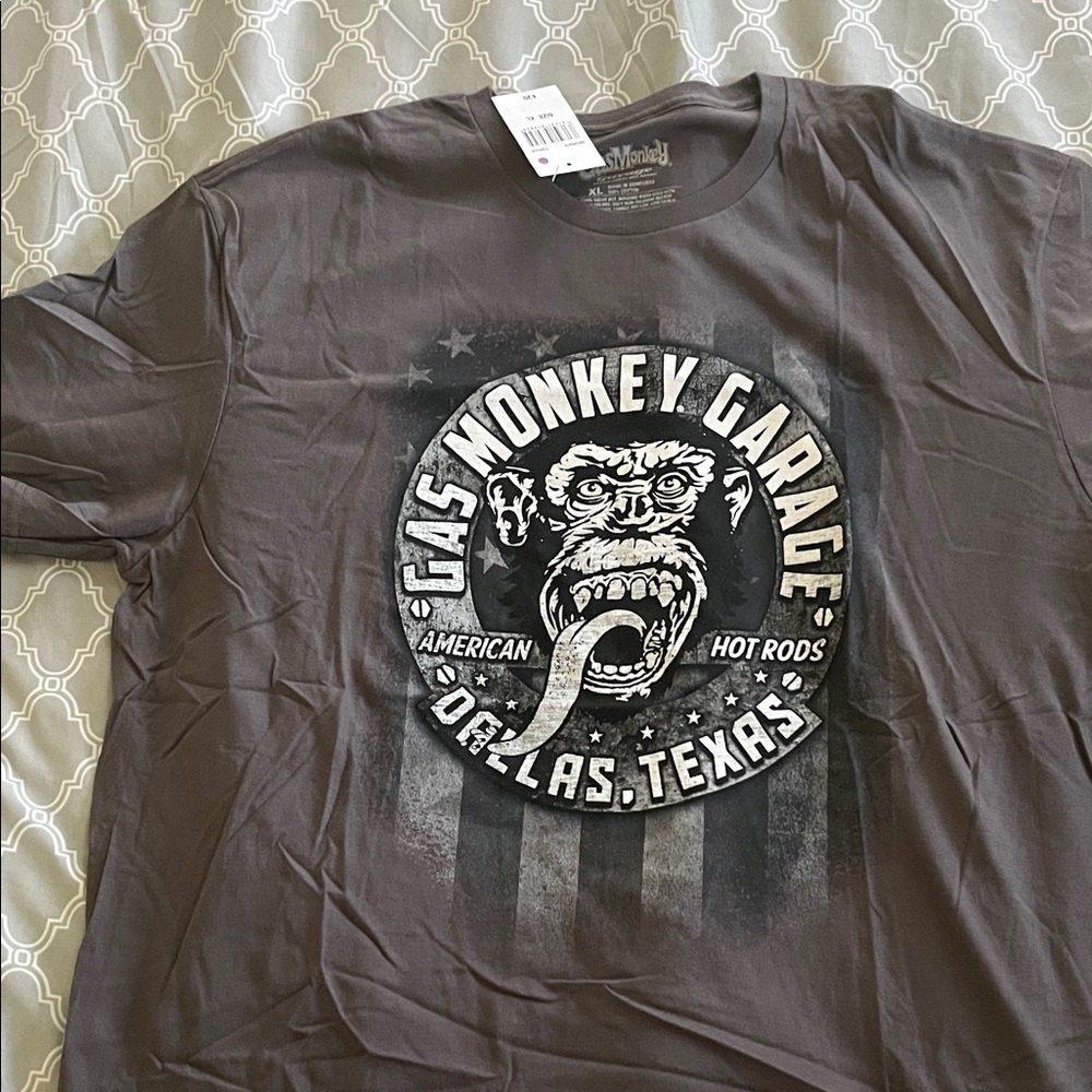 Gas Monkey Garage Dallas Texas Graphic Tee - Men's Short Sleeve, Charcoal